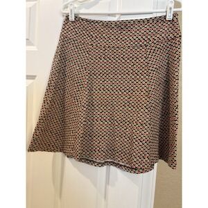 Sahalie A Line Skirt With Vibrant Multi Color Dot Pattern, Small
